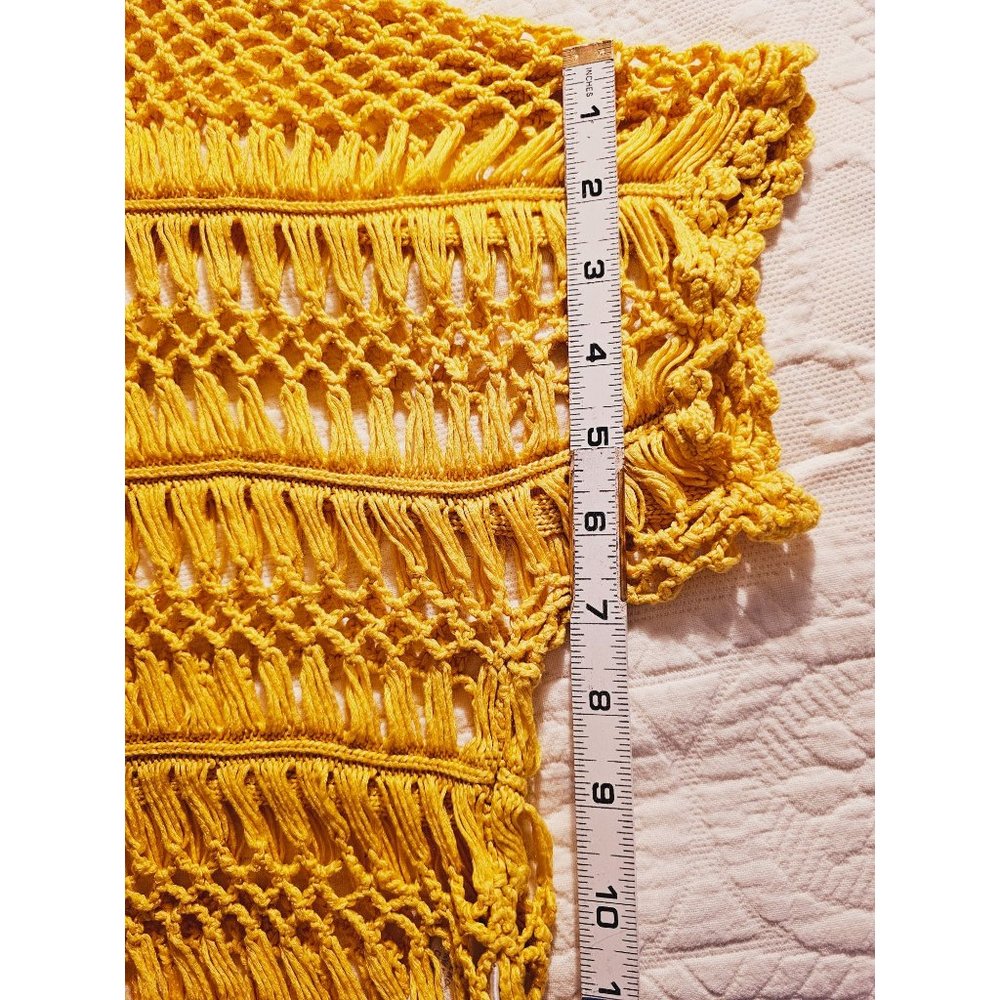Apple Bottom Crochet top size Large yellow‎ cropped y2k - Picture 7 of 10